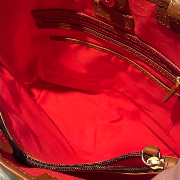 Dooney & Bourke Red Dover Tote Purse bag EUC - Picture 7 of 8